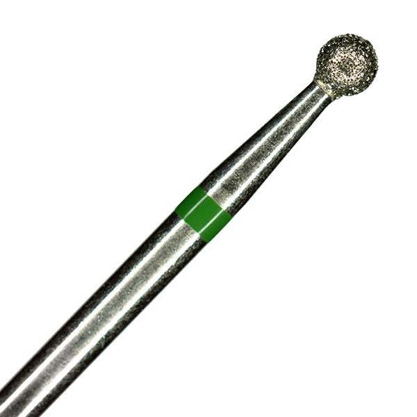 Фреза алмазная "Шар", 3.5 мм, зеленая